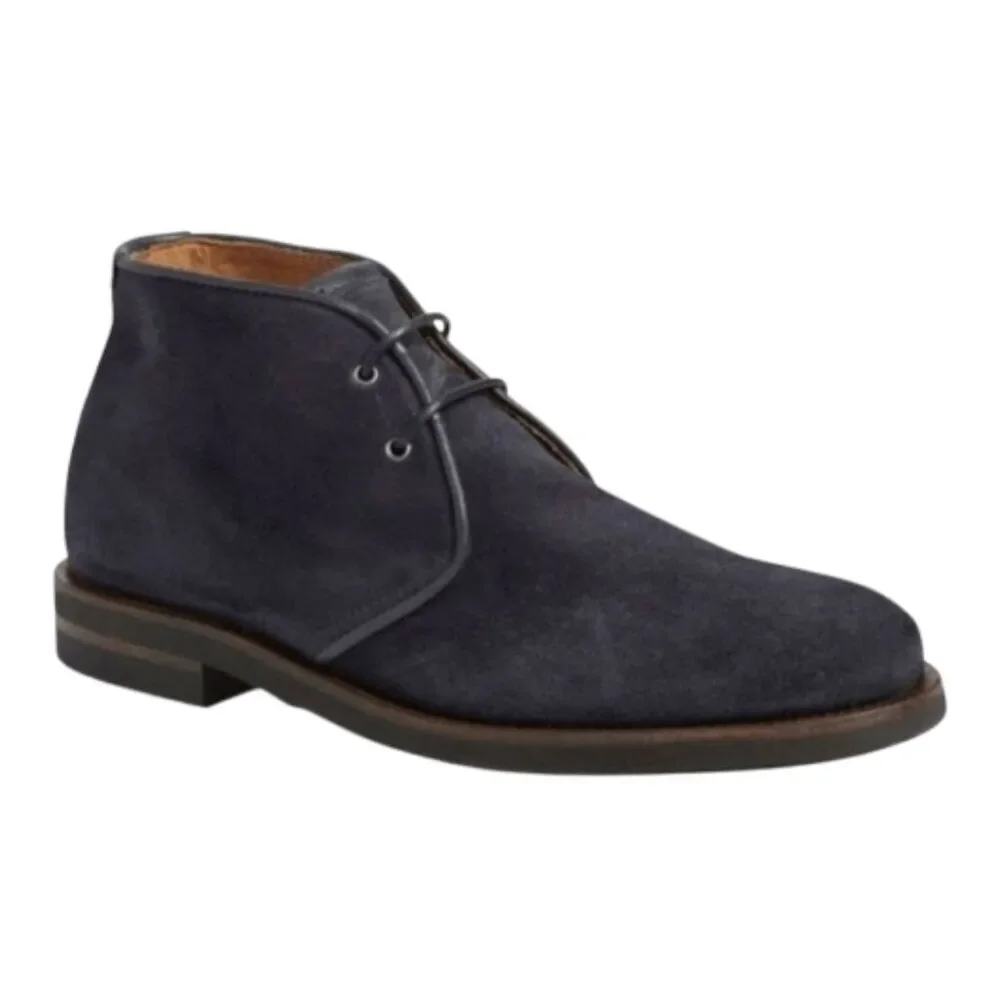 AQUATALIA Carlos Navy Suede Lace-Up Chukka Boot Size 10.5M